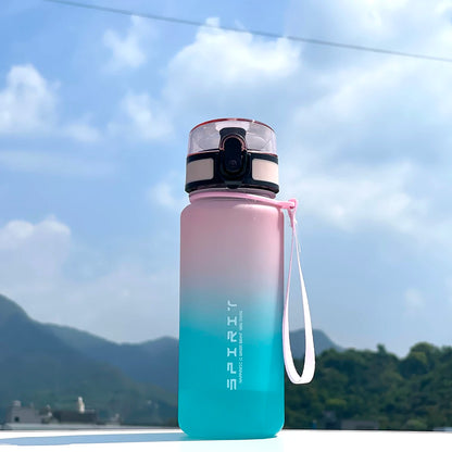Large Capacity Motivational Sports Water Bottle 500ML/1000ML - Leak Proof Portable Reusable Cup for Gym Outdoor Travel