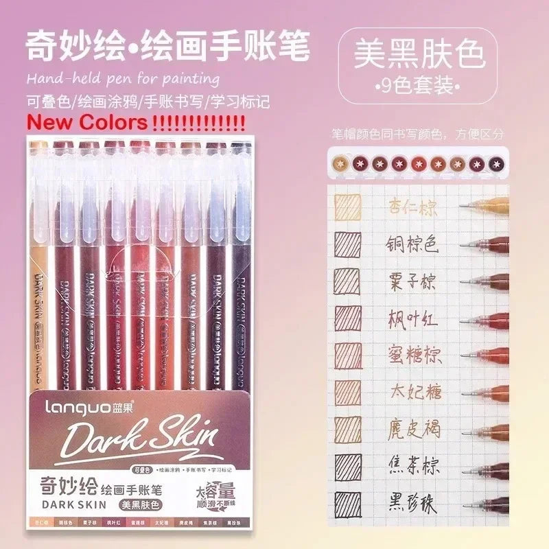 Acrylic Markers Set - 9 Color Art Pens for Rock Painting  DIY Crafts