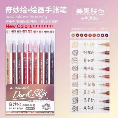 Acrylic Markers Set - 9 Color Art Pens for Rock Painting  DIY Crafts