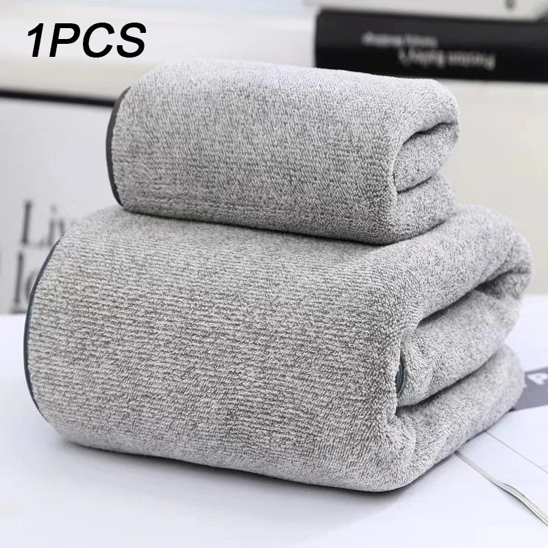 Coral Velvet Bath Towel - Thick Super Absorbent Quick Dry Bamboo Charcoal Towel