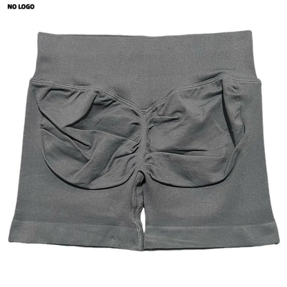 Women Sports Shorts - Low Waist Elastic Band Gym Biker Scrunch Fitness 4.5''