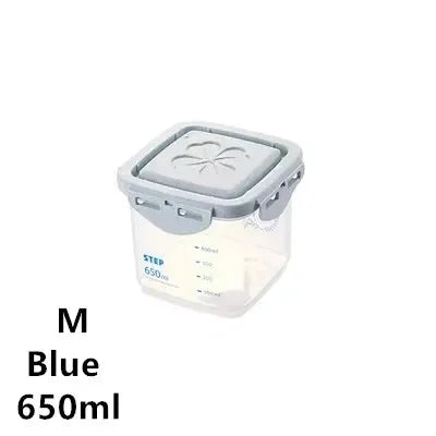Plastic Food Storage Container - Multi Size Stackable Storage Containers for Refrigerator Use