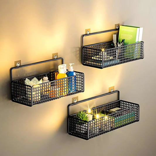 Multifunctional Bathroom Organiser - Wall Mount Toiletries Storage Rack