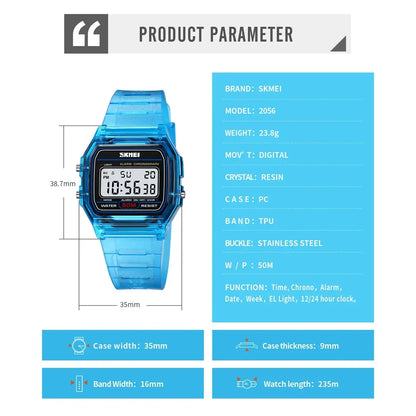 SKMEI 2056 Waterproof Sports Watch - Digital Countdown Wristwatch for Men and Women - ZOOMNSTORE