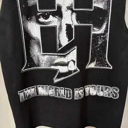26SS Y2K High Quality American Retro Trendy Fashion Tops LIFE HUSTLERS 100% cotton large size loose Men's Women's T-Shirt