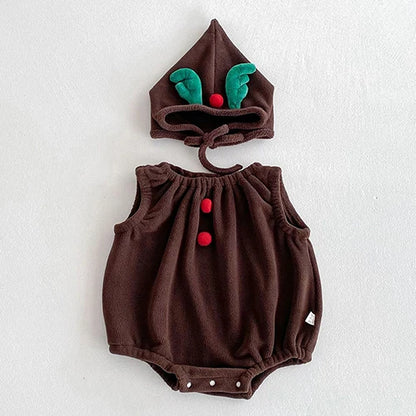 Christmas Baby Clothes – Newborn Bodysuits & Infant Jumpsuit Set With Cartoon Pattern