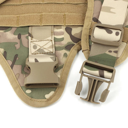 Tactical Dog Harness Leash Set for Large Dogs Military Harnesses for Training Walking Hunting Pet Vest Handle No Pull Malinois