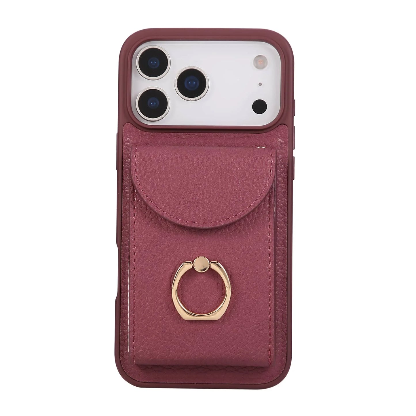 Wallet Case for iPhone 17 Pro Max 17 Pro Air,Card Holder Cover with 360° Ring Kickstand and Durable Shockproof Protective Bumper
