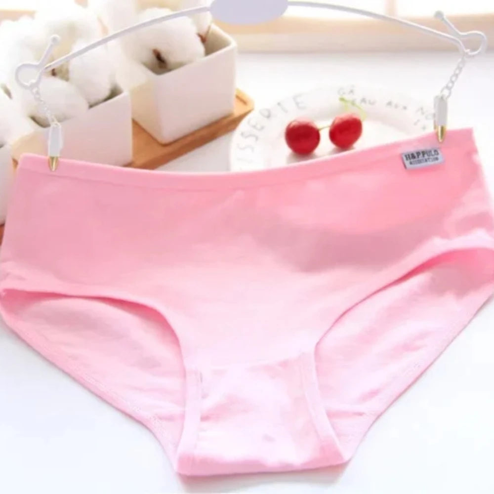7 Pack Cotton Panties for Women Soft Breathable Solid Briefs Everyday Underwear Comfortable