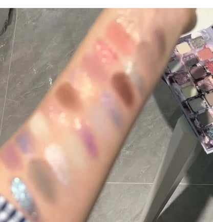 21-Color Chameleon Flashing Eyeshadow Palette Cold Moon Multi-functional Matte Shimmer Glitter Pigments Long-lasting Makeup