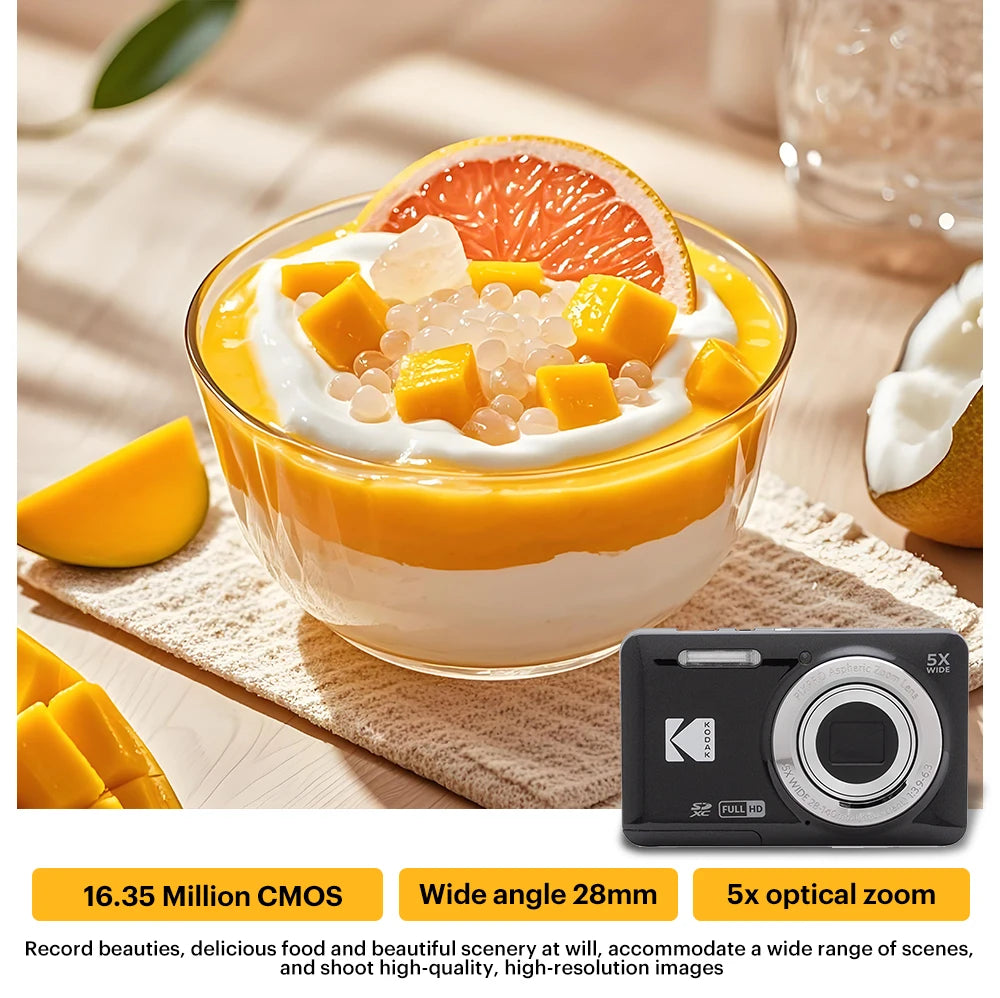 Kodak Digital Camera - 16MP Compact Camera with 5X Optical Zoom & 28mm Wide Angle Lens