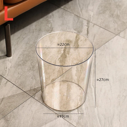 Transparent Trash Can - Nordic Style Garbage Bin for Home  Office