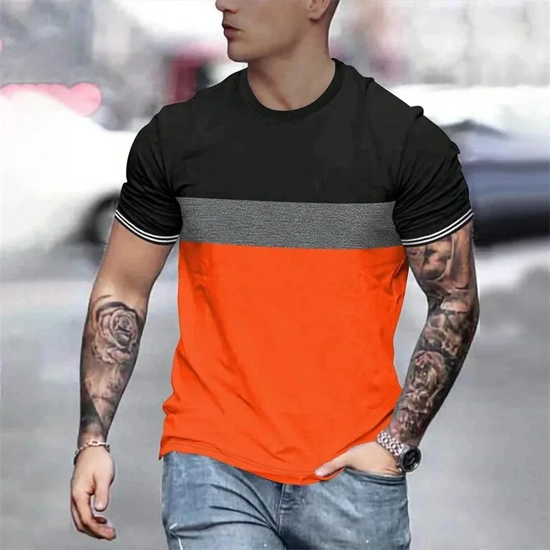 Men's Printed T-Shirt - Summer Casual Round Neck Tee | Lightweight Breathable Top