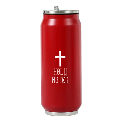 500ML 304 Stainless Steel Cola Can Thermos Custom LOGO Vacuum Cup Flask Portable Double Layers Straw Cup Water Bottle Mug