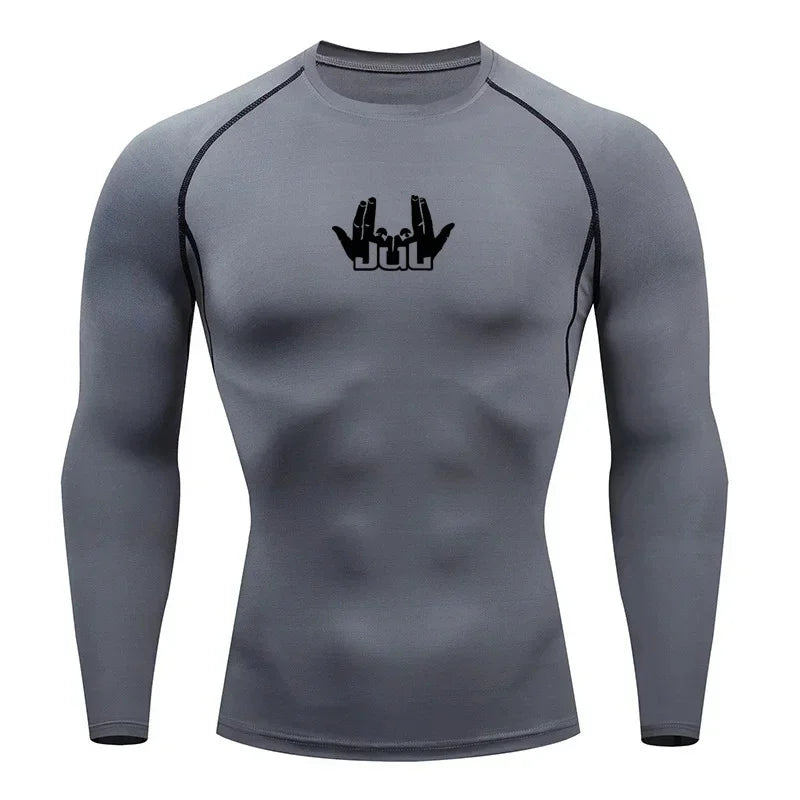 Men's Compression Shirt - Running Compression Tee | Long Sleeve Sports Shirt