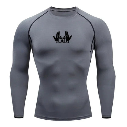Men's Compression Shirt - Running Compression Tee | Long Sleeve Sports Shirt