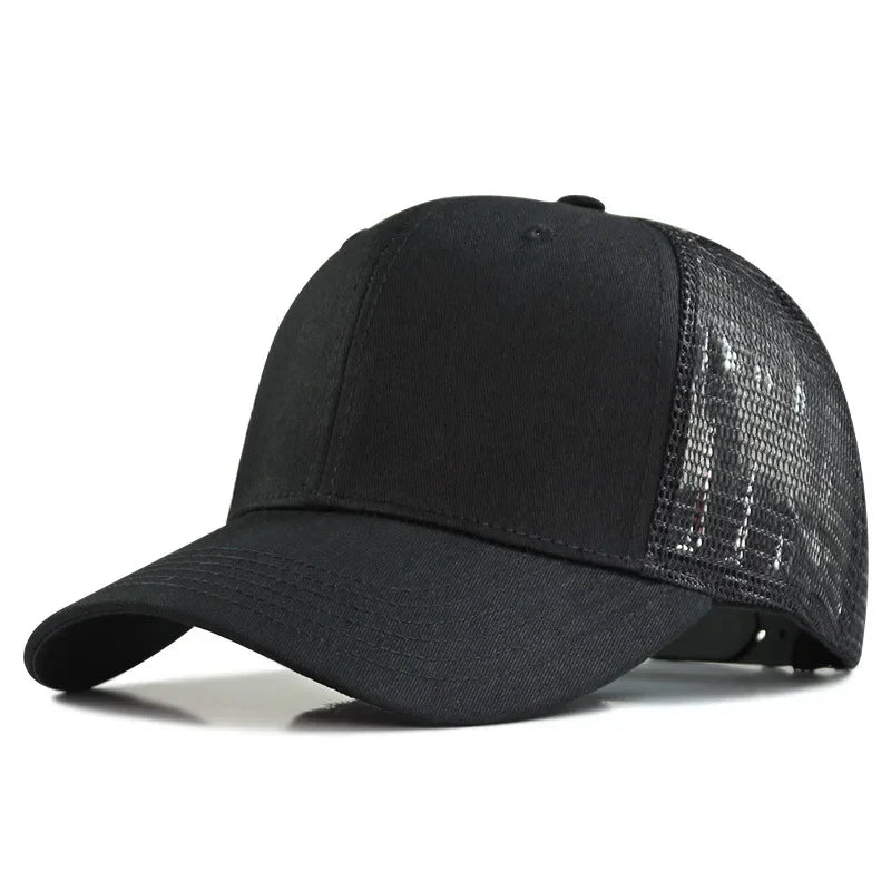 Big Head Man Large Size Mesh Baseball Hats Outdoors Plus Size Sport Caps Dad Oversize Trucker Cap 56-61cm 62-66cm