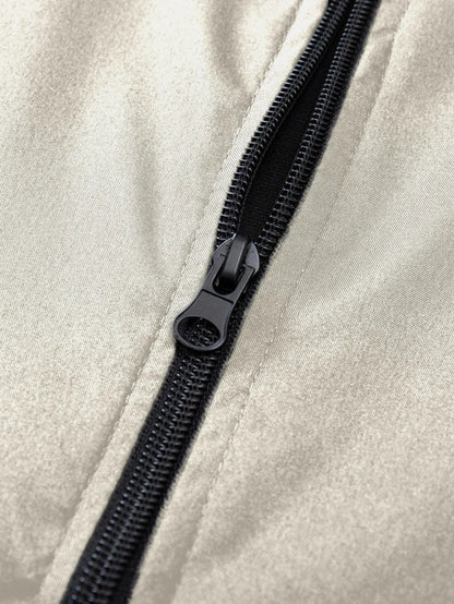 2024 Spring and Autumn New Baseball Collar Short Loose Solid Color Jacket Men's Business Casual Thin Coat Trend