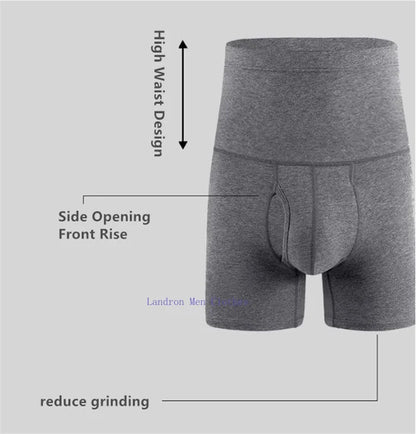 High Waist Cotton Boxers Men Abdominal 150KG Sports Bodyshape Panties Plus Size 9XL 8XL Underpants Warm Belly Protection Shorts