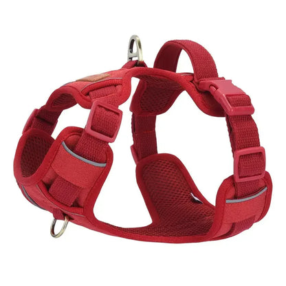Retro pet chest strap, explosion-proof, reflective dog chest strap, anti-breaking dog leash