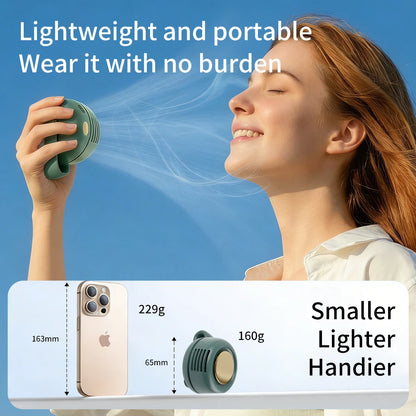 Portable Neck Waist Fan Mini Clip Fan Electric Air Cooling Fan 900mah USB Bladeless Fan Portable Air Cooler for Outdoor Home