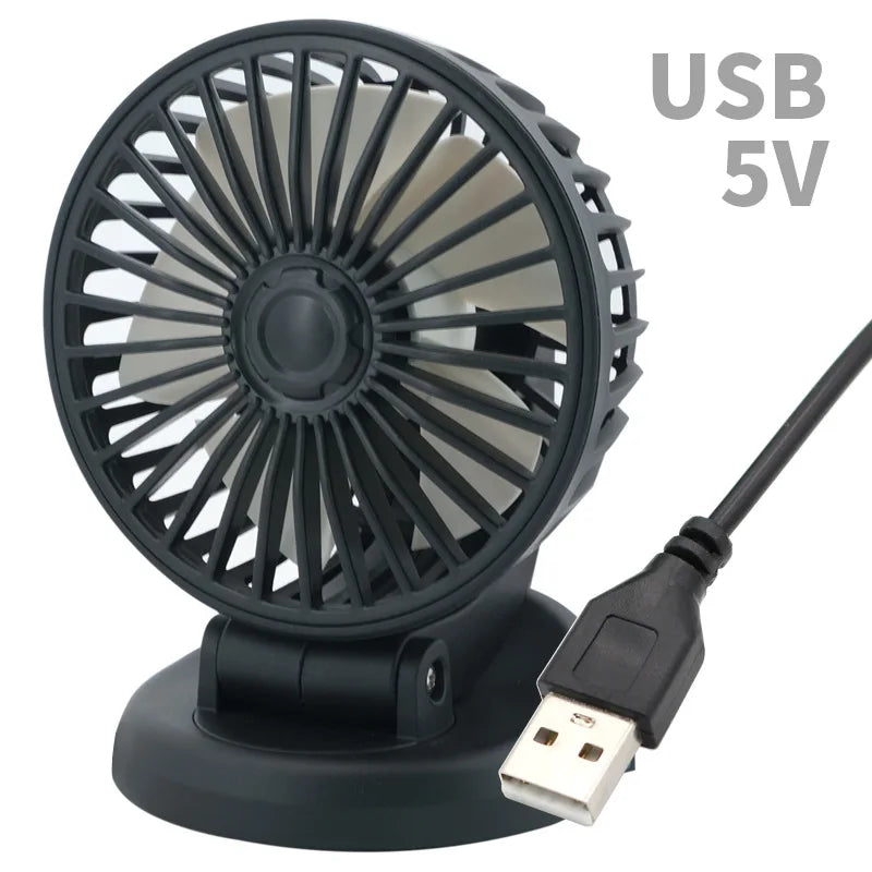 12V Automotive Fan Car Fan 24V 360° Adjustable 3-Head Air Fan Low Noise Multifunctional Temporary Parking Fan for Auto Vehicles