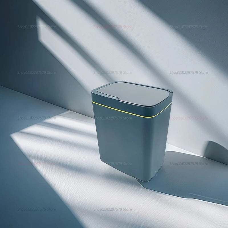 15L Automatic Smart Sensor Trash Can - Non-Contact Electric Waste Bin for Kitchen  Bathroom White