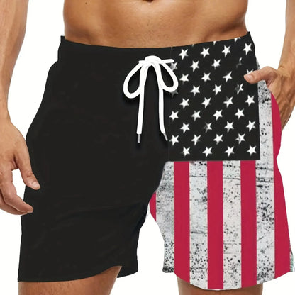 Men's Swim Shorts | Lightweight Polyester Beach Shorts - Sporty, Quick Dry Swimwear