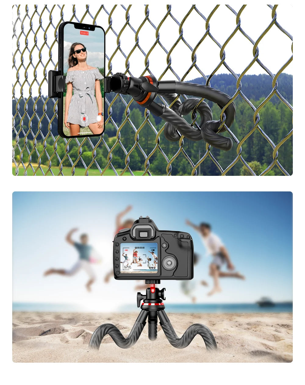 Wireless Bluetooth Selfie Stick for Smartphone Gopro Tripod for DSLR Camera with Octopus Legs for Xiaomi iPhone Huawei Samsung