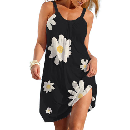 Women's Boho Slip Dress – Ethnic-Style Loose Beach Sundress