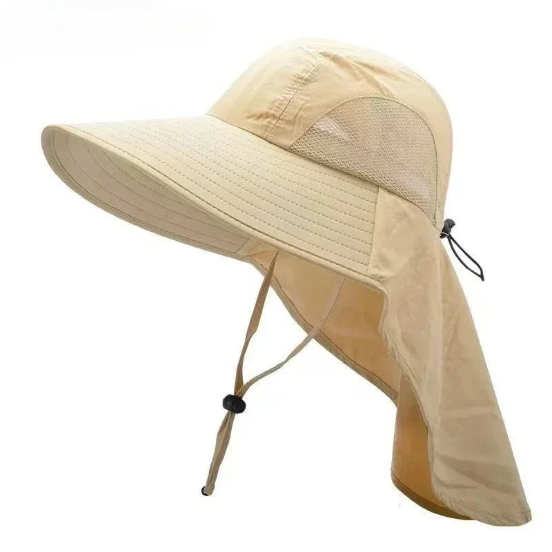 1/2/4PCS Sun Protection Bucket Hat for Men Wide Brim Fishing Cap with Neck Shade Face Flap Lightweight Summer Hiking Camping