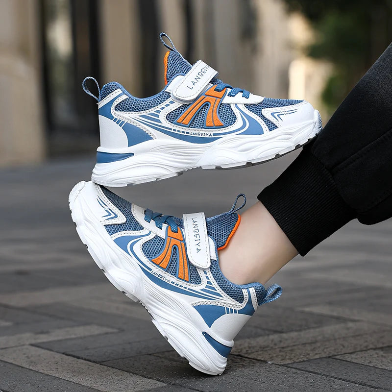 New Boy Girl Shoes Hot Selling Breathable Children Sneakers Comfort Soft Running Shoes Classic Simple Color Blocked Casual Shoes