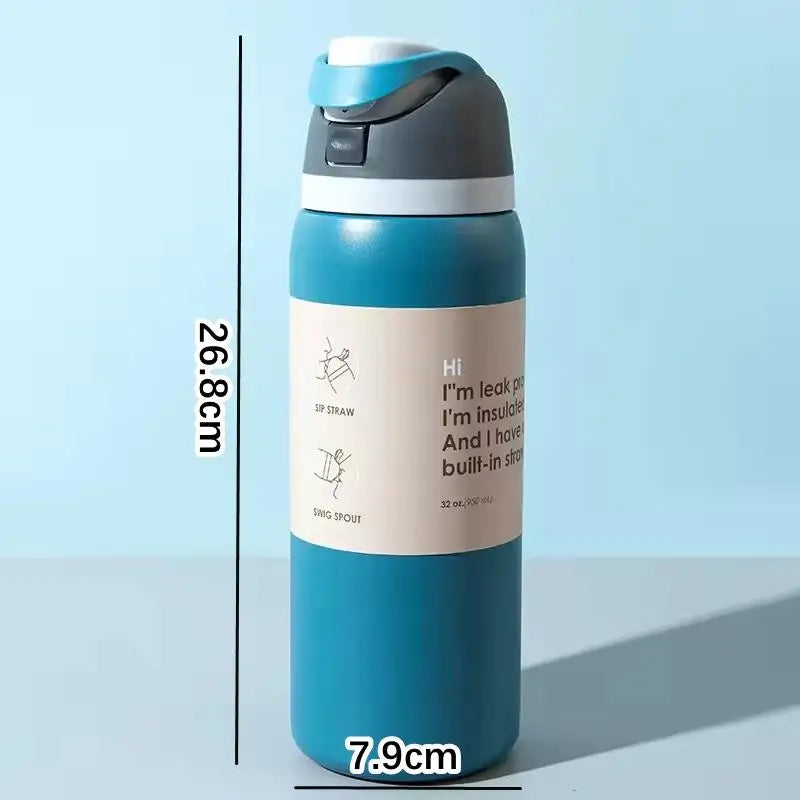 ☆Stainless Steel Thermal Mug Portable Sports Water Bottle Thermos Vacuum Flasks & Thermoses Water Bottle