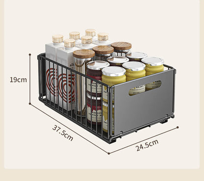 Pull-Out Kitchen Storage Rack - Spice Organizer  Drawer Tray - ZOOMNSTORE