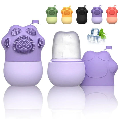 Silicone Ice Face Roller Facial Cube Roller Trays Beauty Lifting Massage Ball Contouring Treatment Reduce Acne Skin Care Tool