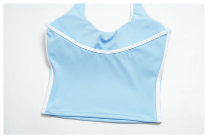 2 Pieces Workout Suit Women Yoga Outfits Athletic Wear Shockproof Halter Sports Bra High Waist Butt Lift Yoga Pants Fitness Suit