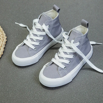 Children's Canvas Shoes - Breathable Kids Casual Lace-Up Sneakers | Unisex Footwear