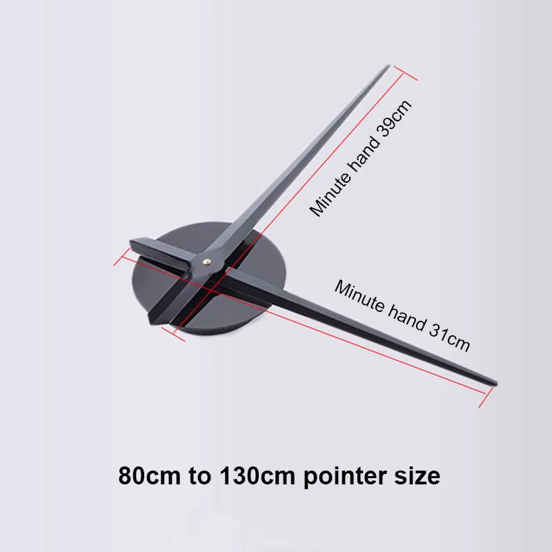 Large 3D Number Wall Clock - DIY Home Decoration for Living Room Bedroom Study Hotel