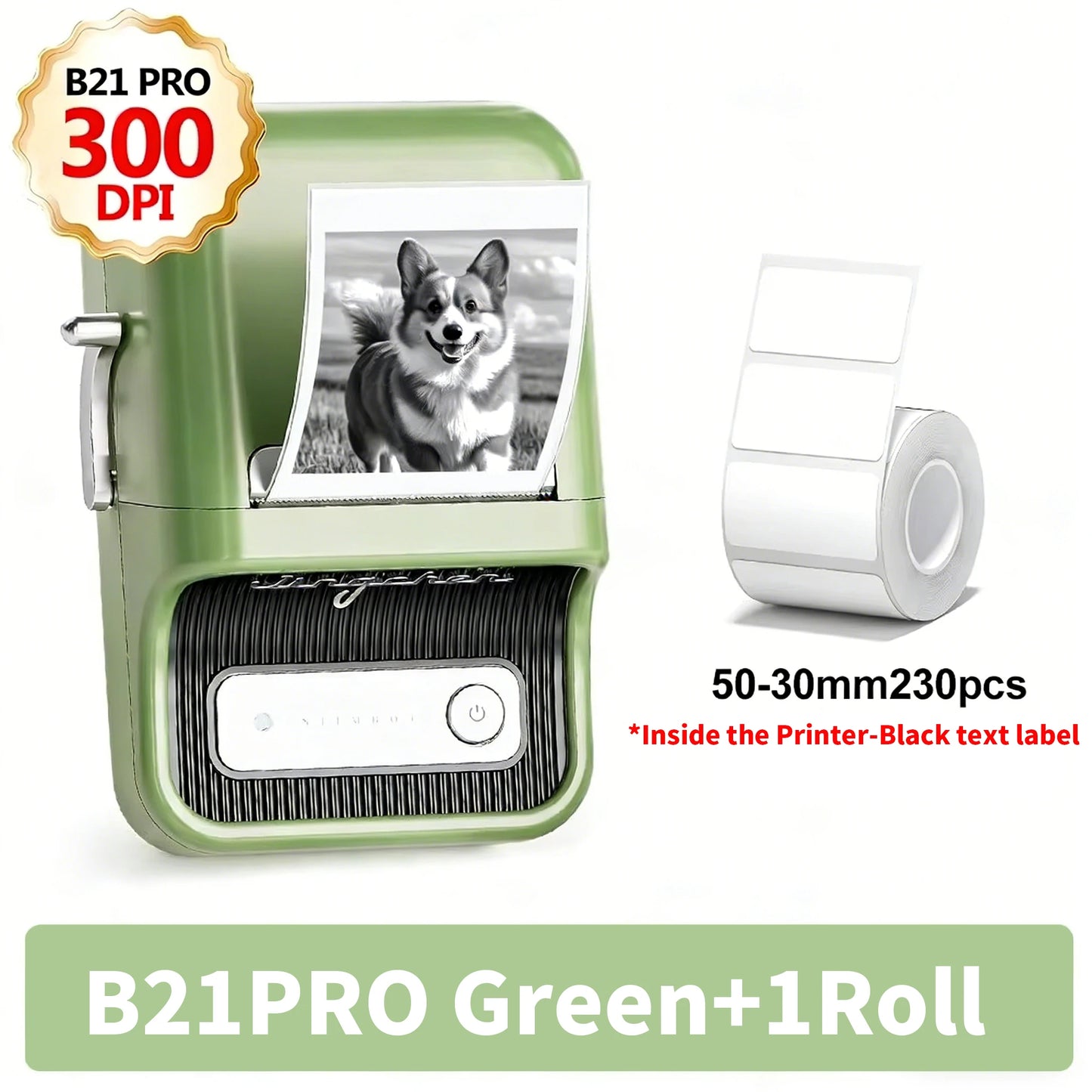 Niimbot B21 Pro 300DPI Portable Printer Thermal Label Bluetooth Sticker Maker For Business Home, Print Barcode Photo Note Label
