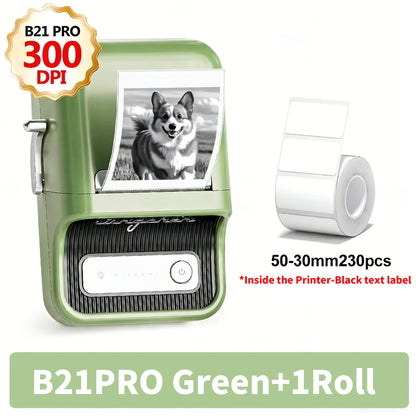 Niimbot B21 Pro 300DPI Portable Printer Thermal Label Bluetooth Sticker Maker For Business Home, Print Barcode Photo Note Label
