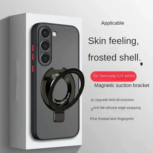 Luxury Matte Case For Samsung Galaxy S26 S25 Edge S24 FE S23 S22 S21 Ultra Plus A56 A26 A36 A16 A15 Magnetic Magsafe Cover