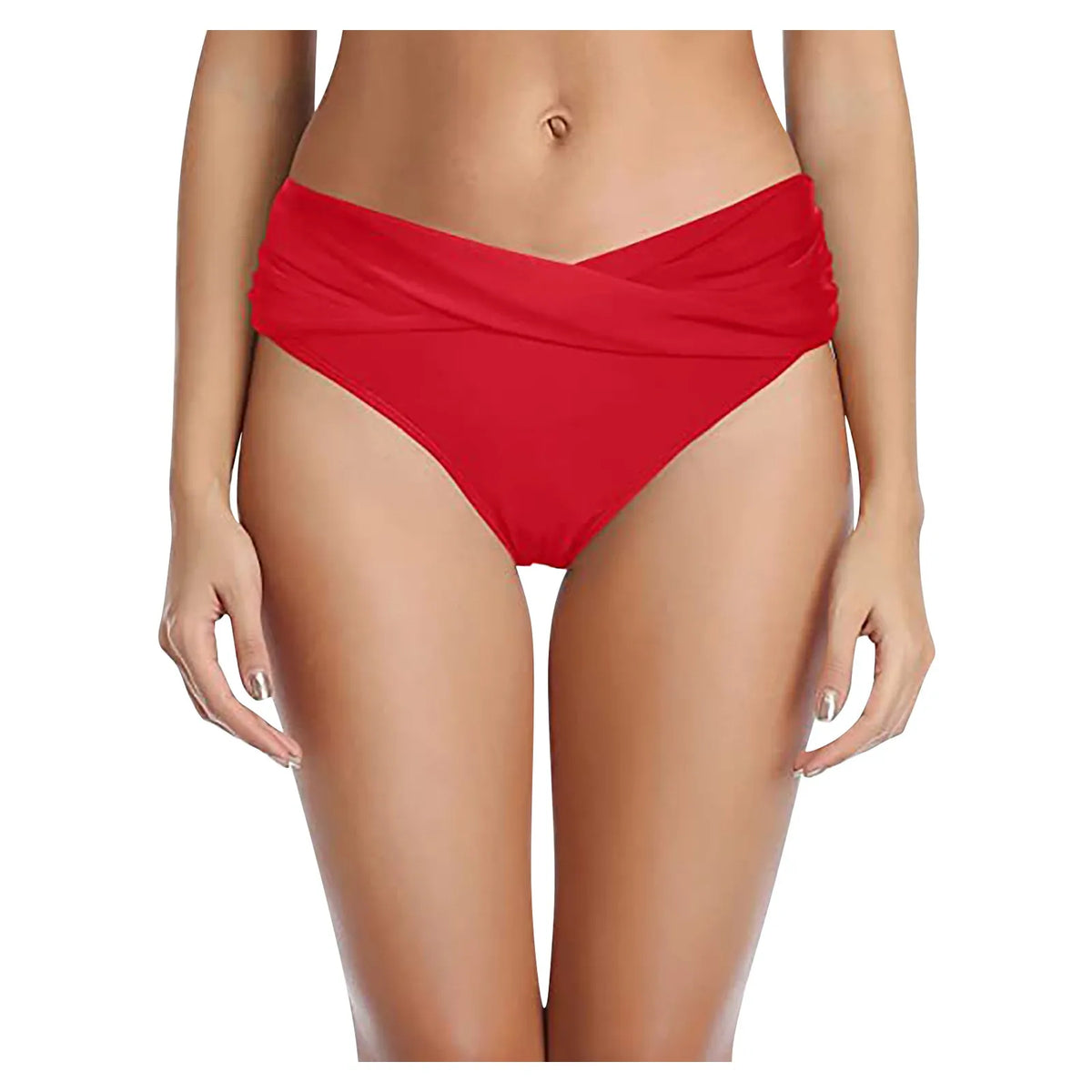 Women's Various Patterns Classic High Quality Low Waist Ruched Bikini Panties Fashionable Summer Thin Comfy Swimsuit Briefs