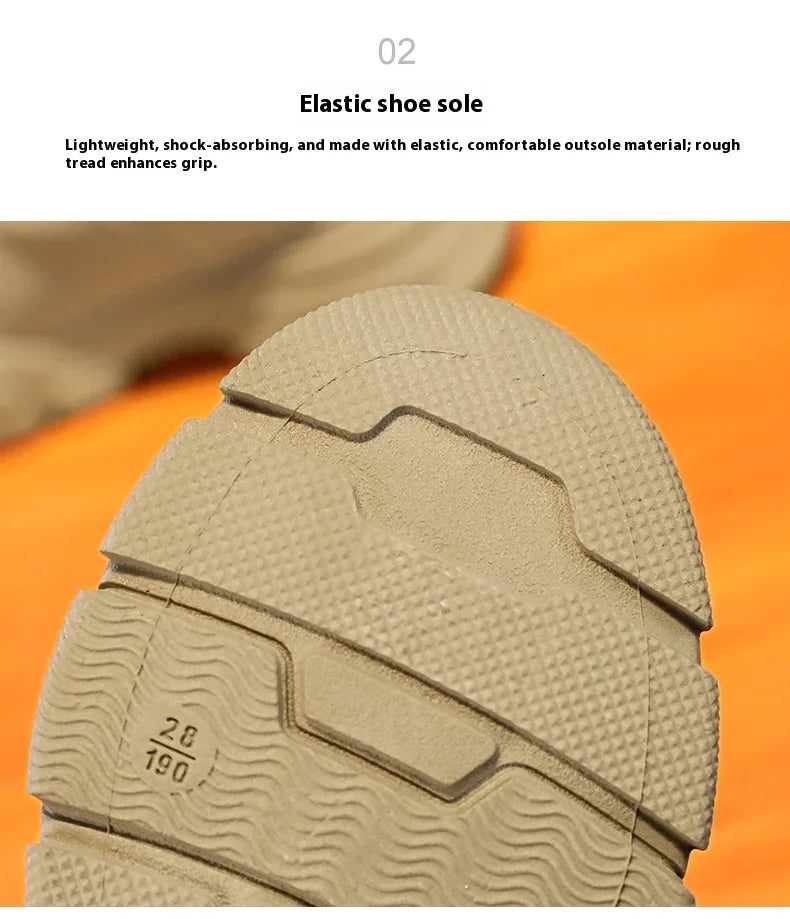 Children's Winter Boots - Waterproof Leather Snow Boots With Anti Slip Sole