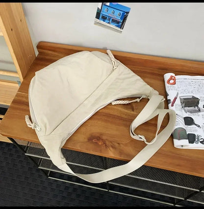 Women Shoulder Bag – Soft Cloth Crossbody Handbag With Zipper Closure, Versatile Everyday Use
