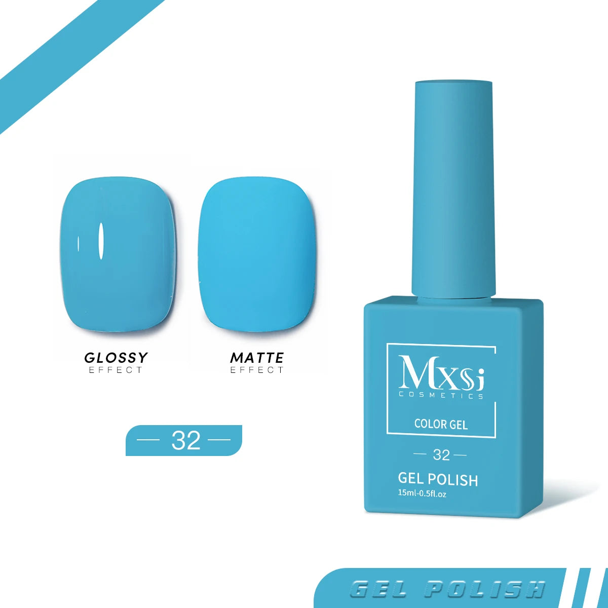 Gel Nail Polish Set - Neon Brown Royal Blue Red Green Pastel Nude Varnish