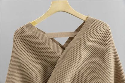 Elegant Tracksuit Sexy Two Piece Set Women Korean Style Ribbed Knitted Backless Top And Long Harem Pant Suit Autumn Outfits y2k
