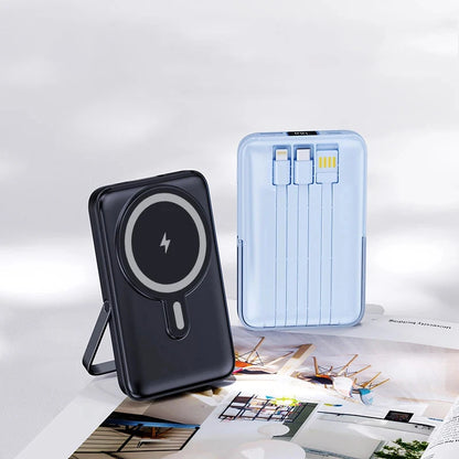 10000mAh Wireless Magnetic Power Bank Portable 22.5W Fast Charging For iPhone 17/16/15/14/13/12 Series Mobile Power with Back Clip and Bracket Desktop Charger