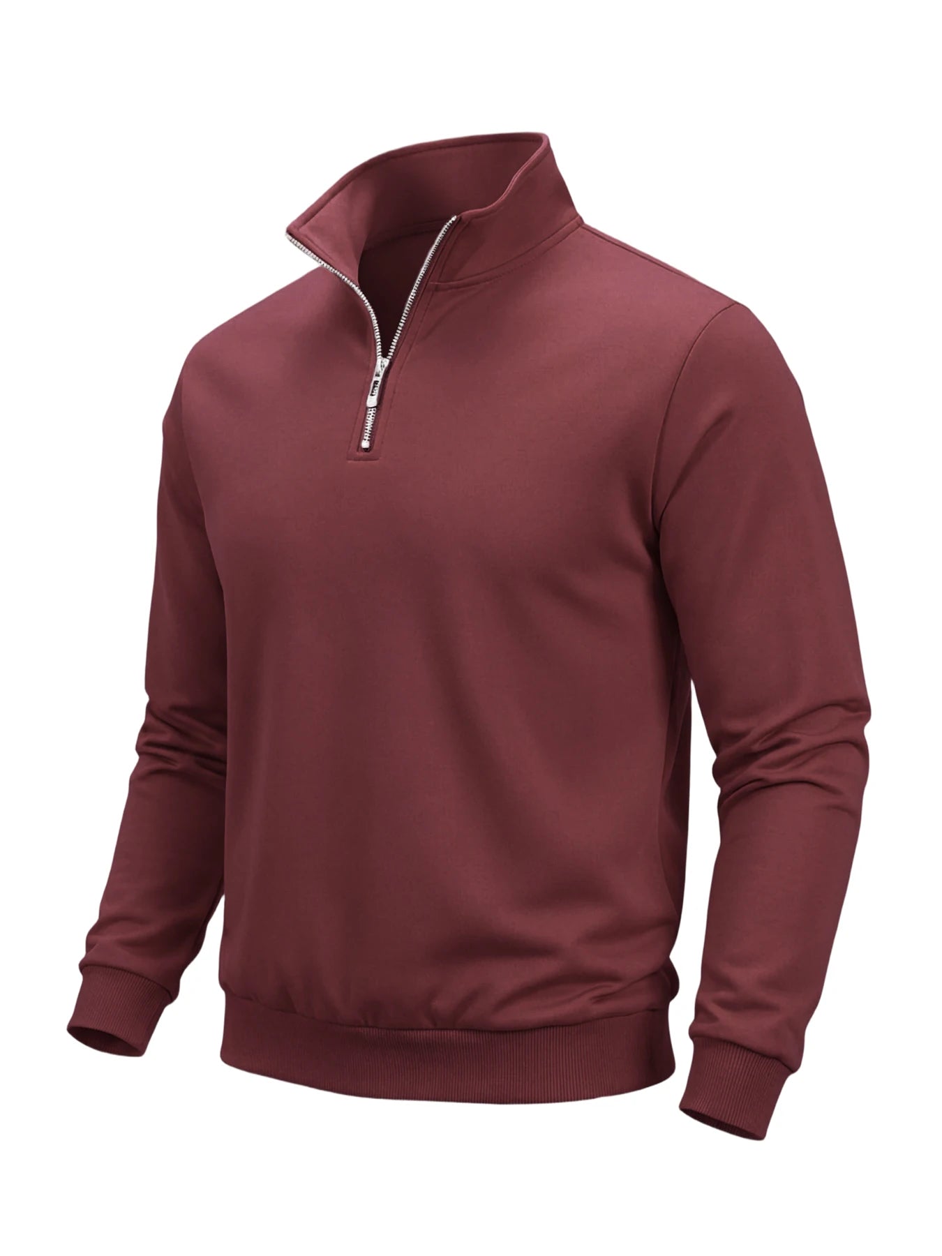 Spring Autumn Men's Half Zipper Sweatshirts Solid Color Turtleneck Pullover Sweaters Men Outdoor Long Sleeve Top Streetwear