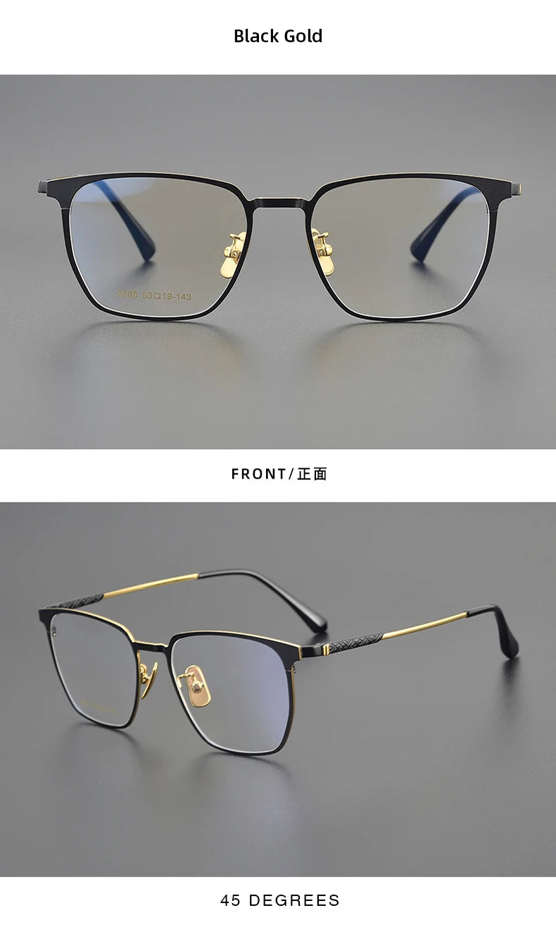 Titanium Reading Glasses - Ultralight Square Frame With Photochromic Lenses