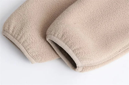 2023 Thicken Winter Sweatshirts Hoodies Jacket Women Polar Fleece Coats Zipper-up Casual Tops Middle-age Female Warm Overcoat